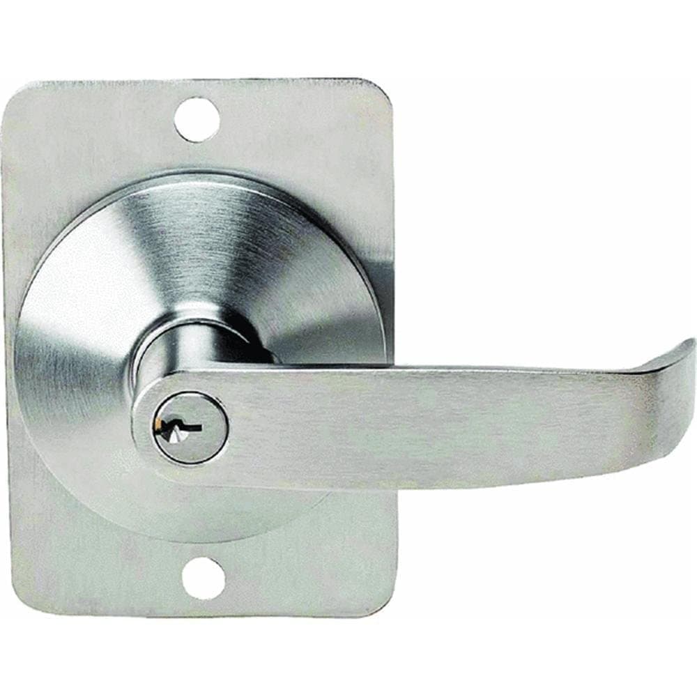 Tell Cortland Satin Chrome Steel Entry Lever ANSI Grade 1 2 in.