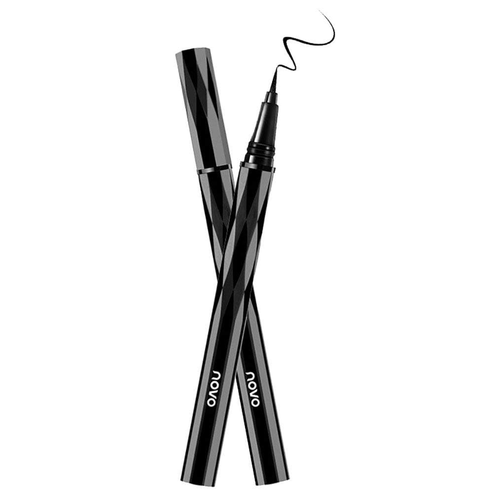 Waterproof Liquid Eyeliner, Slim Eye liner Lasting Drama Liquid Eyeliner Pen, Makeup tools (BLACK)