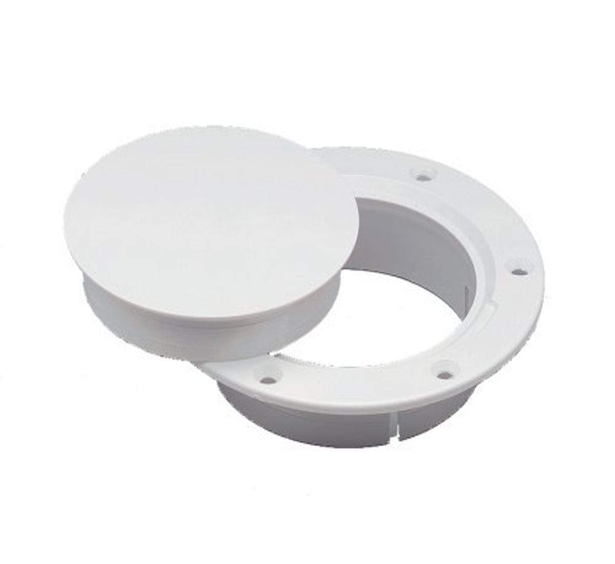 MarincoN10864DW 4" Deck Plate, White snap-in