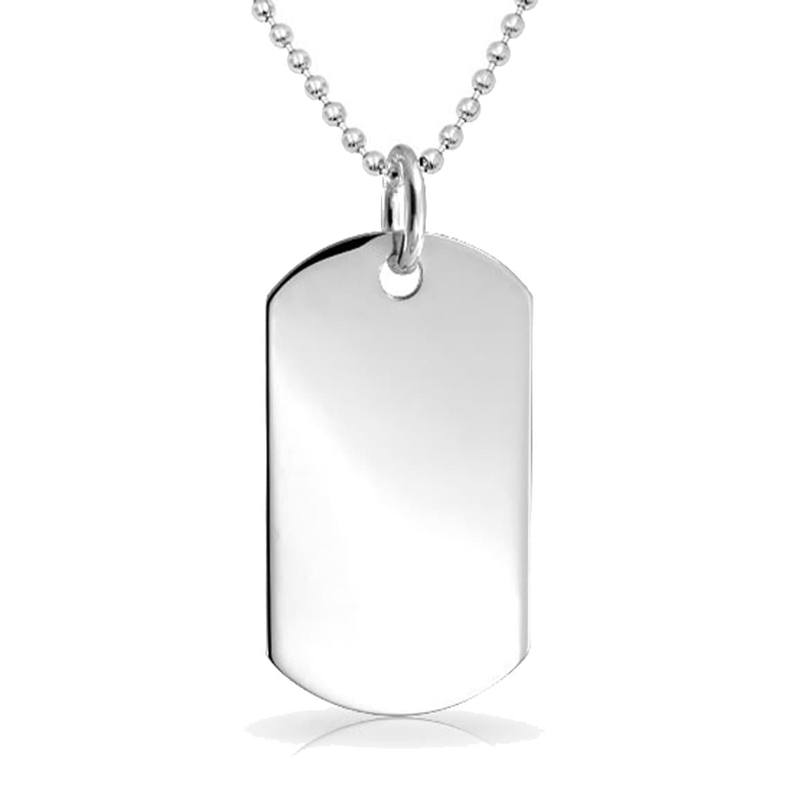 Personalize Custom Engraved Pendant Logo Symbol - Military Dog Tag, Luggage Tag Metal Chain Necklace