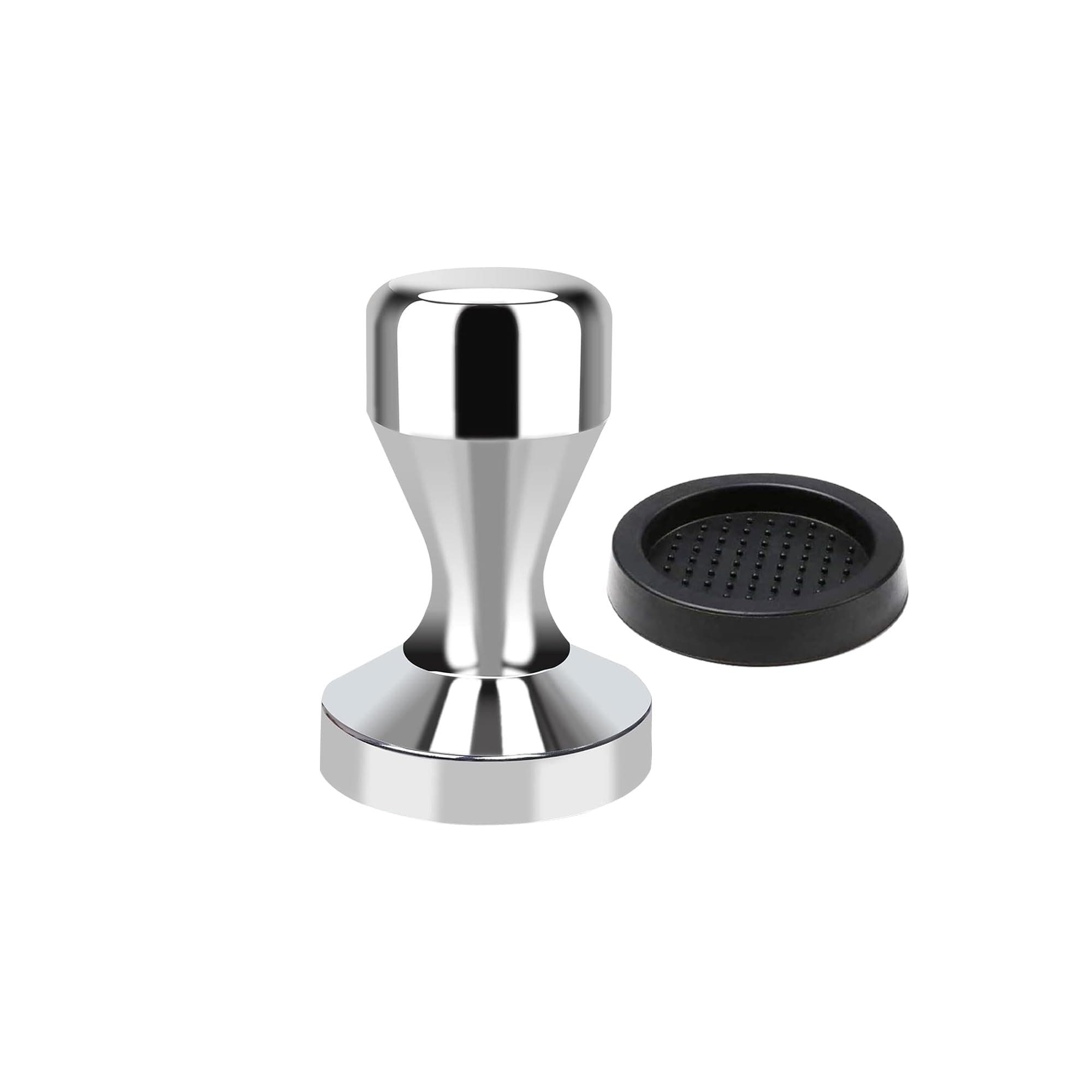 Coffee Tamper, Espresso Coffee Press Tamper Coffee with Silicone Tamper Mat (49mm)
