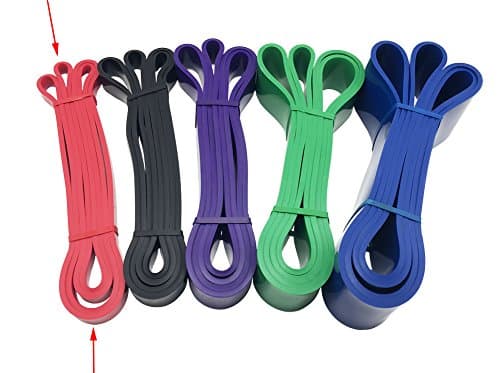 Yowanted Fitness Equipment Natural Latex Athletic Rubber Resistance Bands for Assistance Resistance Exercise Stretch, Power Lifting Pull Up Strengthen Muscles