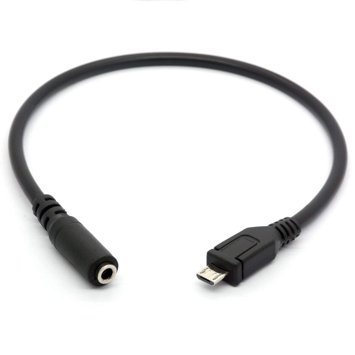 Micro USB Male to 3.5mm Female AUX Audio Cable Cord for Headset Adapter Active Clip Mic Microphone (Micro Male to 3.5mm Female)