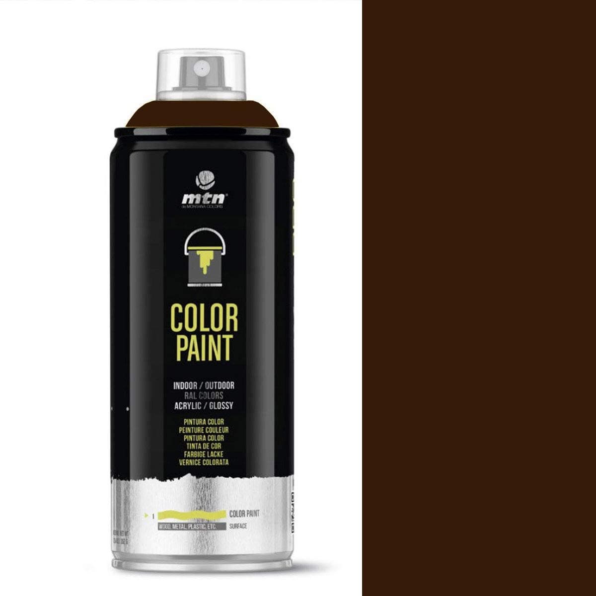 MTN PRO Color Paint – RAL-8016 Mahogany Brown Spray Paint – 400ml