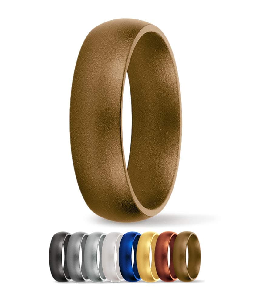 SafeRingz Silicone Wedding Ring, 6mm, Made in The USA, Men or Women, Size 4-13