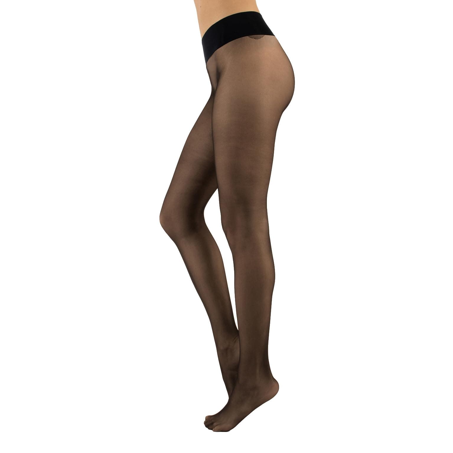 Seamless Sheer Tights with Comfortable Waistband, 15 Dernier Pantyhose