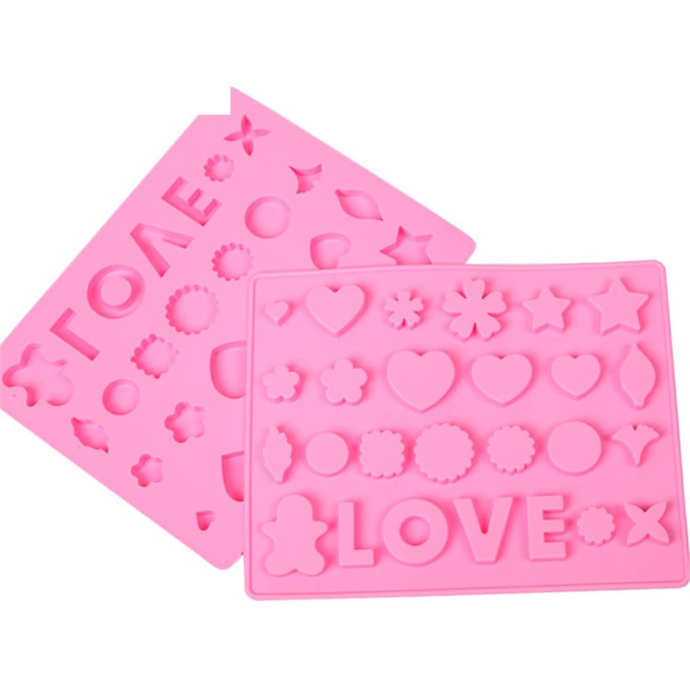 SinCook Love Flowers English Words DIY Candy Baking Chocolate Cake Ice Jelly Pudding Silicone Molds