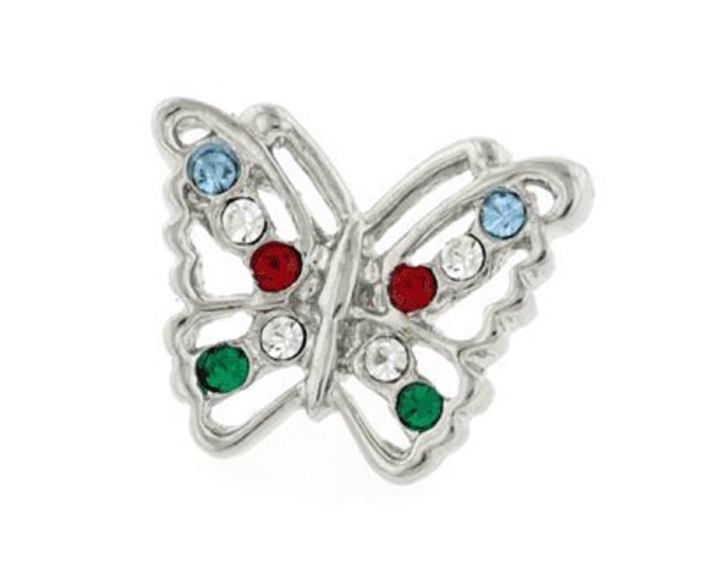Cufflinks House Crystal Butterfly Tie Tack