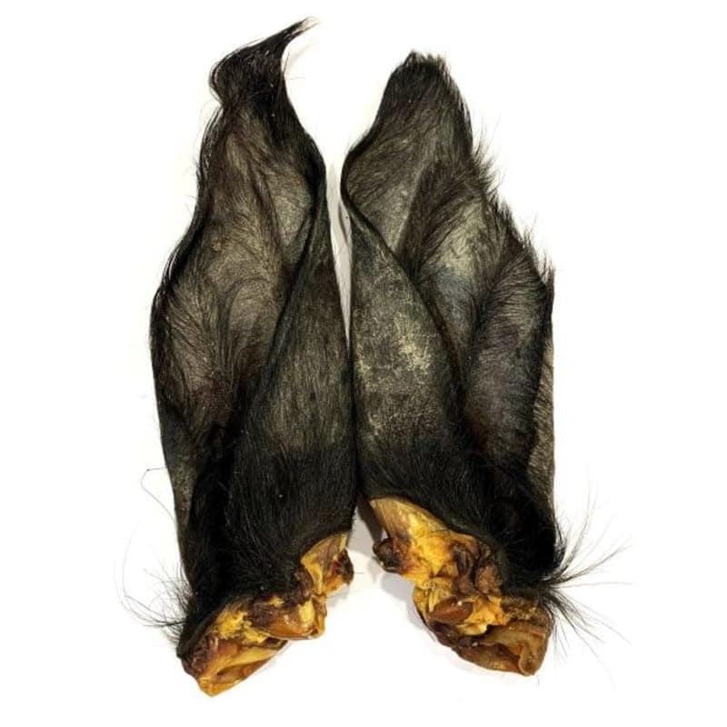 Superpet Hairy Buffalo Ears for Dogs, Natural Dog Treats, Long Lasting Dog Chews, Grain Free High Protein, Single Ingredient Hypoallergenic Rawhide Alternative for All Breeds (10 Pack)