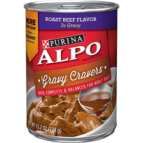 Purina ALPO Gravy Wet Dog Food, Gravy Cravers Roast Beef Flavor in Gravy - (12) 13.2 oz. Cans