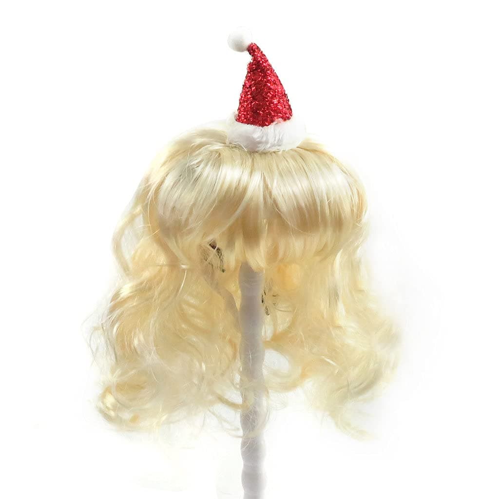 DrasaweePet Wigs for Dogs & Cats - Bleach Blonde Wig with Bangs & Adjustable Elastic Strap for Small, Medium & Large Pets - Cosplay, Christmas & Halloween
