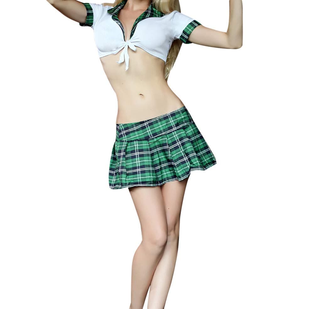 Sexy Cosplay School Girl Lingerie Outfit Mini Sailor Suit-Schoolgirl Outfit Lingerie School Girl Costume with Socks