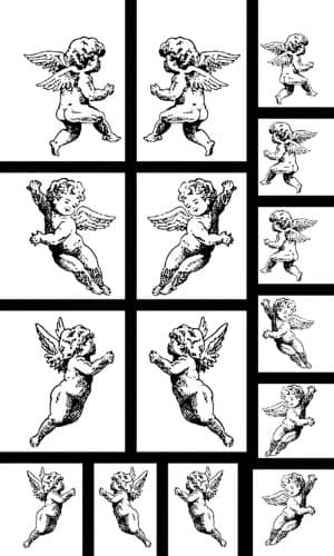 Armour Etch Rub N Etch Stencil Angels, 5-Inch by 8-Inch