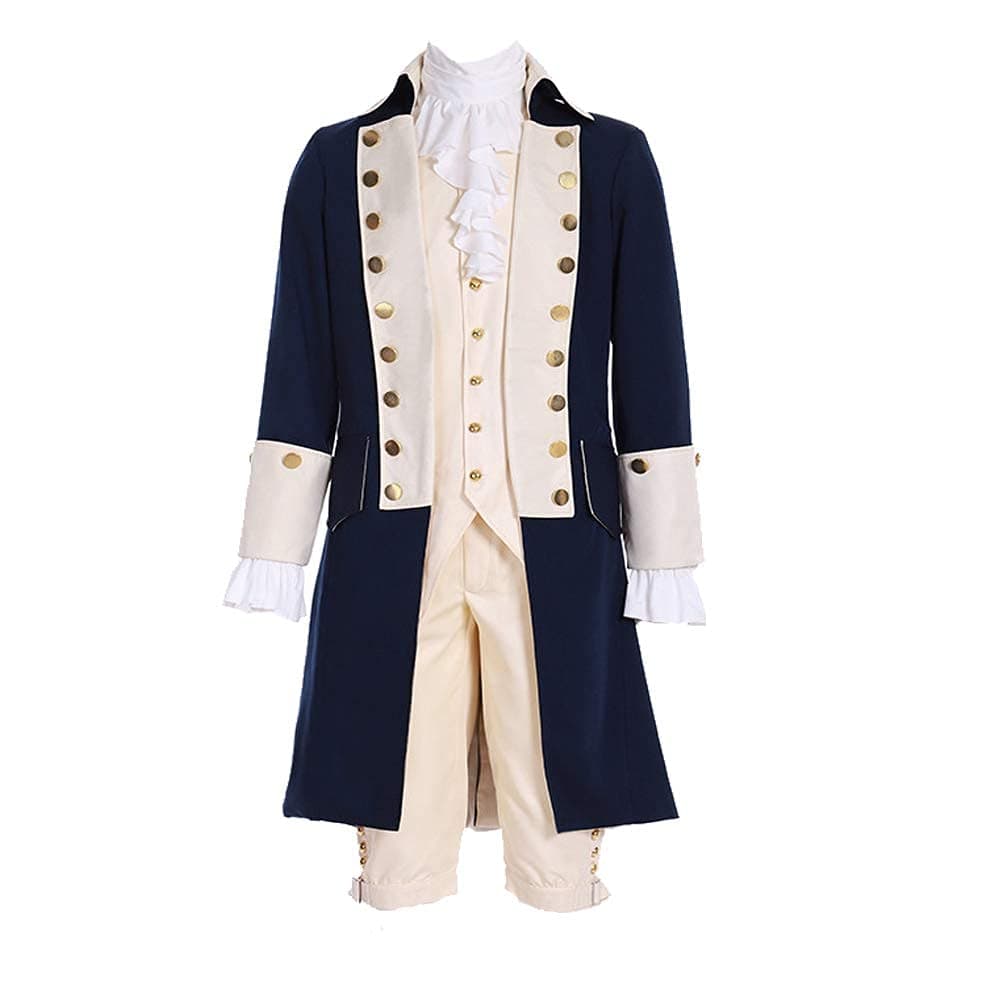Men's Colonial Hamilton Colonial Military Costume musical Hamilton Alexander Hamilton BLUE jacket