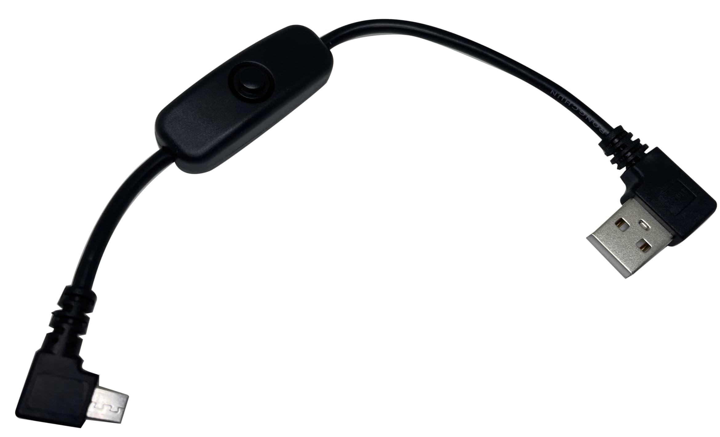 Stratux Elbow Power Cable with On-Off Button for Raspberry Pi Micro USB