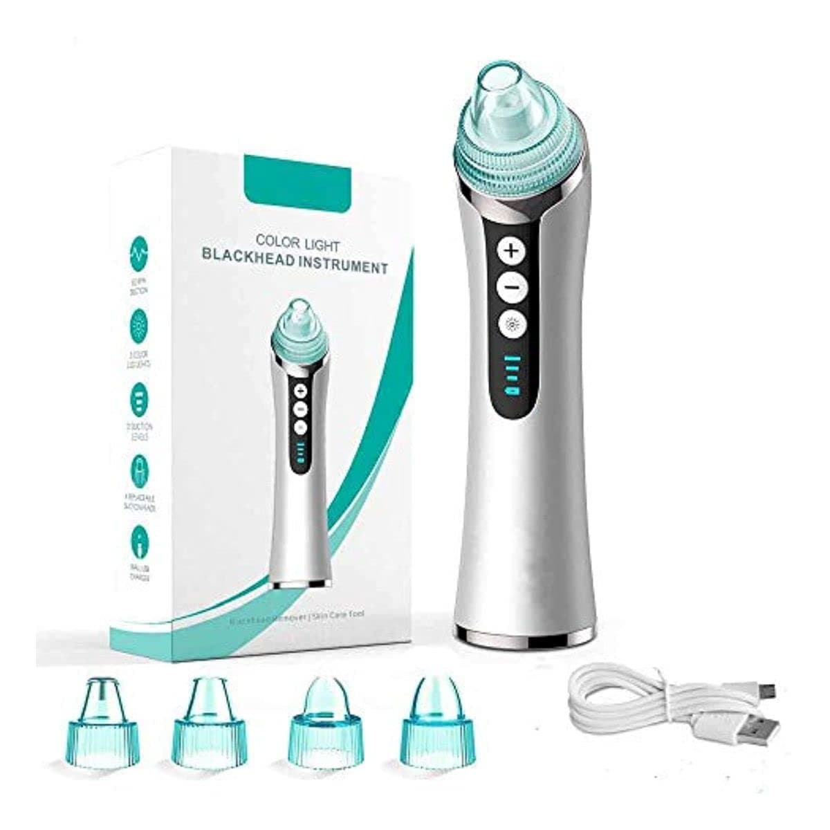 Blackhead Remover Vacuum, Pore Vacuum Cleaner Extractor Blackhead Vacuum Comedo Suction Kit Face Nose Blackhead Remover Tool Beauty Device for Facial Skin Care