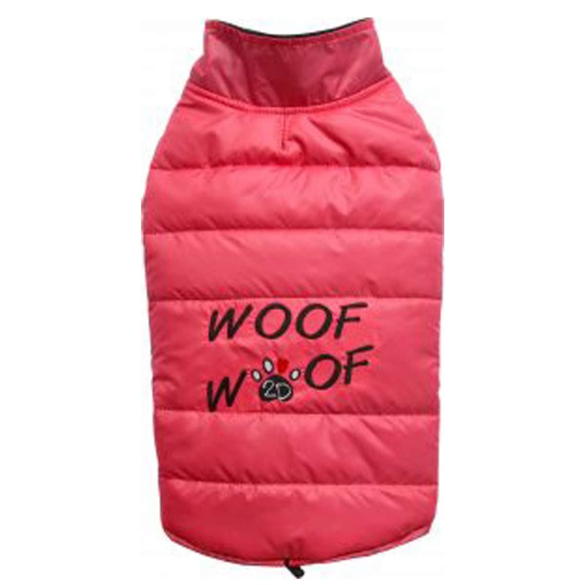 DoggydollyWinter dog vest Woof pink