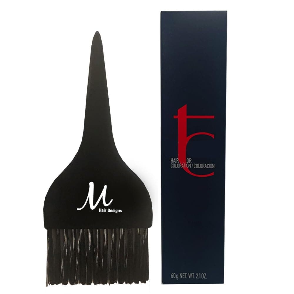 Topchic 7KG Mid Copper Gold Permanent Hair Color | Topchic Hair Dye 2 Ounce and M Hair Designs Tint Brush (Bundle)