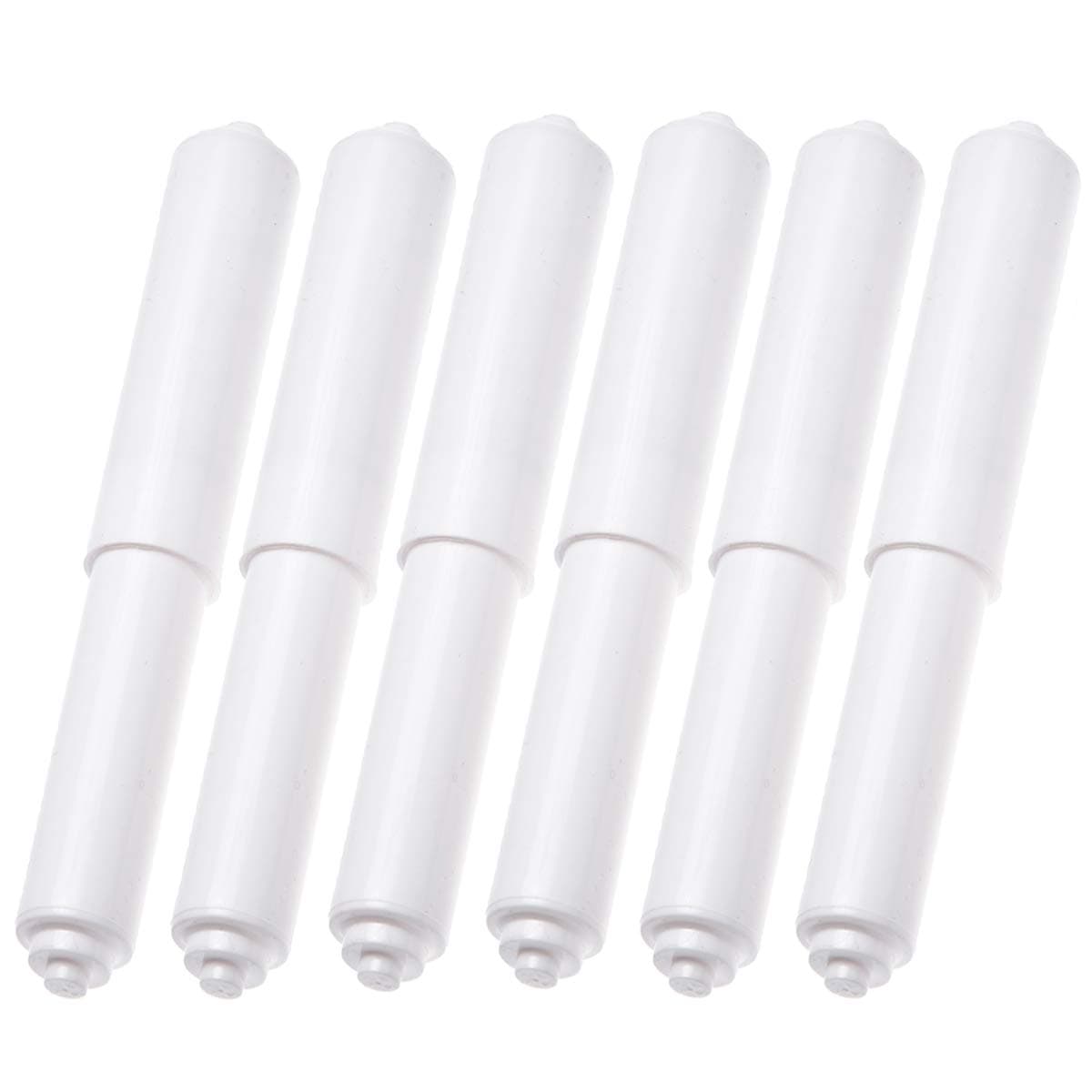 Hilltop Products 6 Pack - White Toilet Paper Holder Spring Loaded Roller Replacement