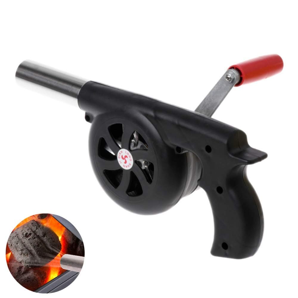 calliven Portable Mini Hand Crank Fan Air Blower, Manual Grill Fire Starter Flame Exciter for BBQ Picnic Outdoor Camping Hiking Cooking Tool