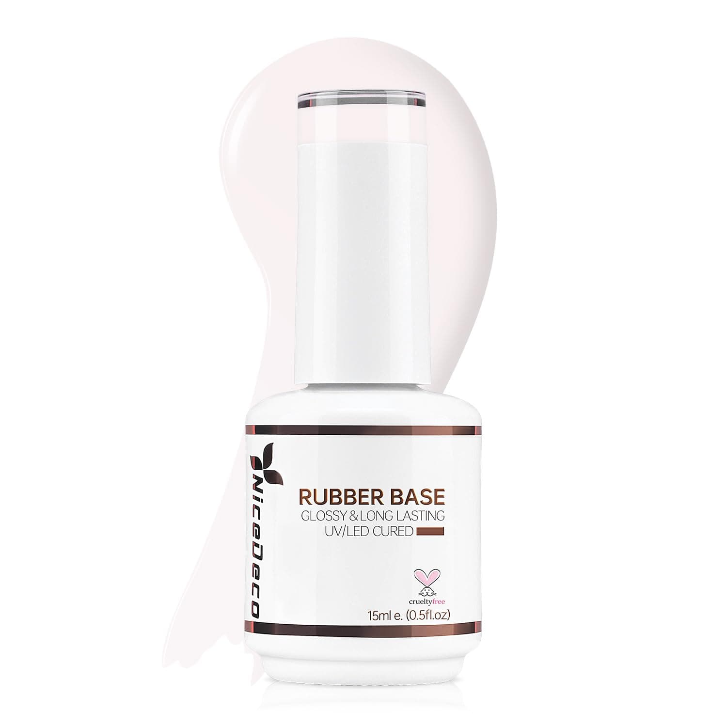 Nicedeco Gel Nail Polish 15ML 001 Misty Lilac 4-in-1 Multi-Functional HEMA FREE Vegan Cruelty Free Non-Toxic