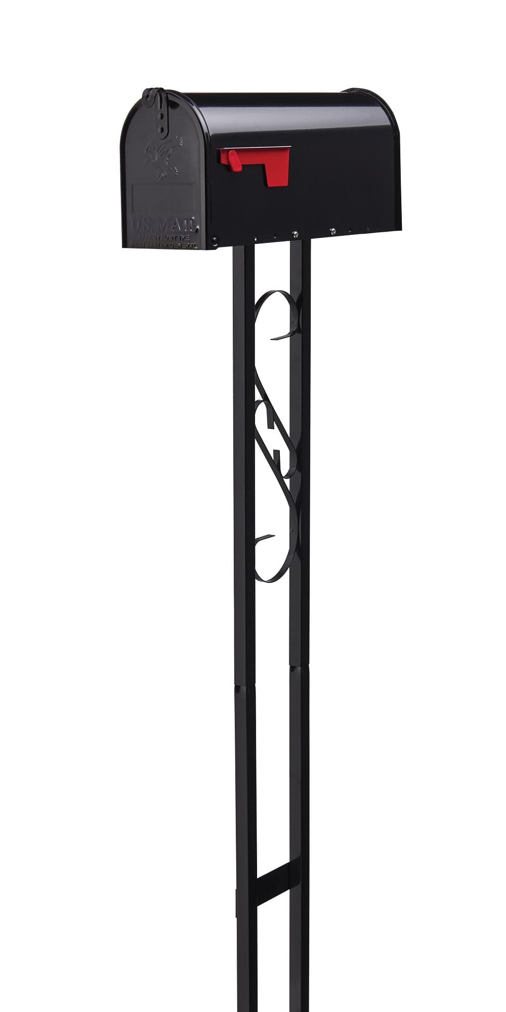 Architectural Mailboxes Mailbox-to-Go Weather-Resistant Steel Metal Mail Box for Outside with Post, Black, Medium Curbside Mailbox, USPS Approved for Residential Delivery