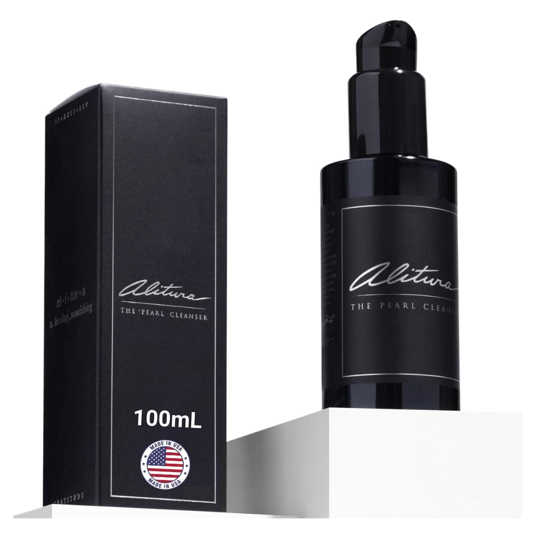 - Pearl Facial Cleanser for Men & Women 100 ml – Anti-Aging Face Wash with Marine Collagen, Sea Kelp & Organic Botanicals – Hydrating Gentle Exfoliant for Clear, Smooth Skin – 3.4 oz Travel Size