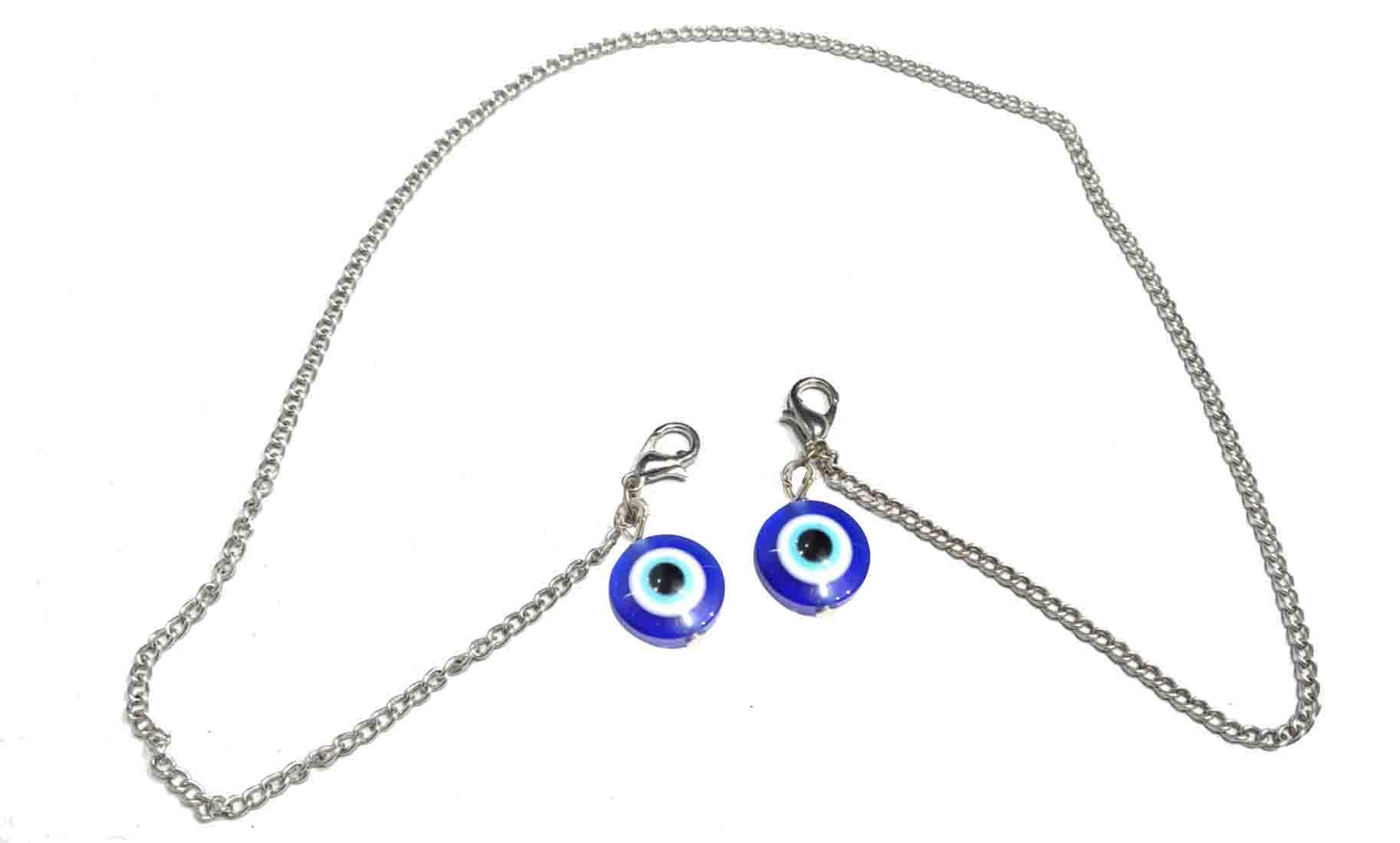 GURJARI JEWELLERS Silver Mask Lanyard Strap Mask Chain with Difernce oxidised charm Adjustable Mask Holder Necklace Face Mask Saver Cord Made in India Size:20 Inch