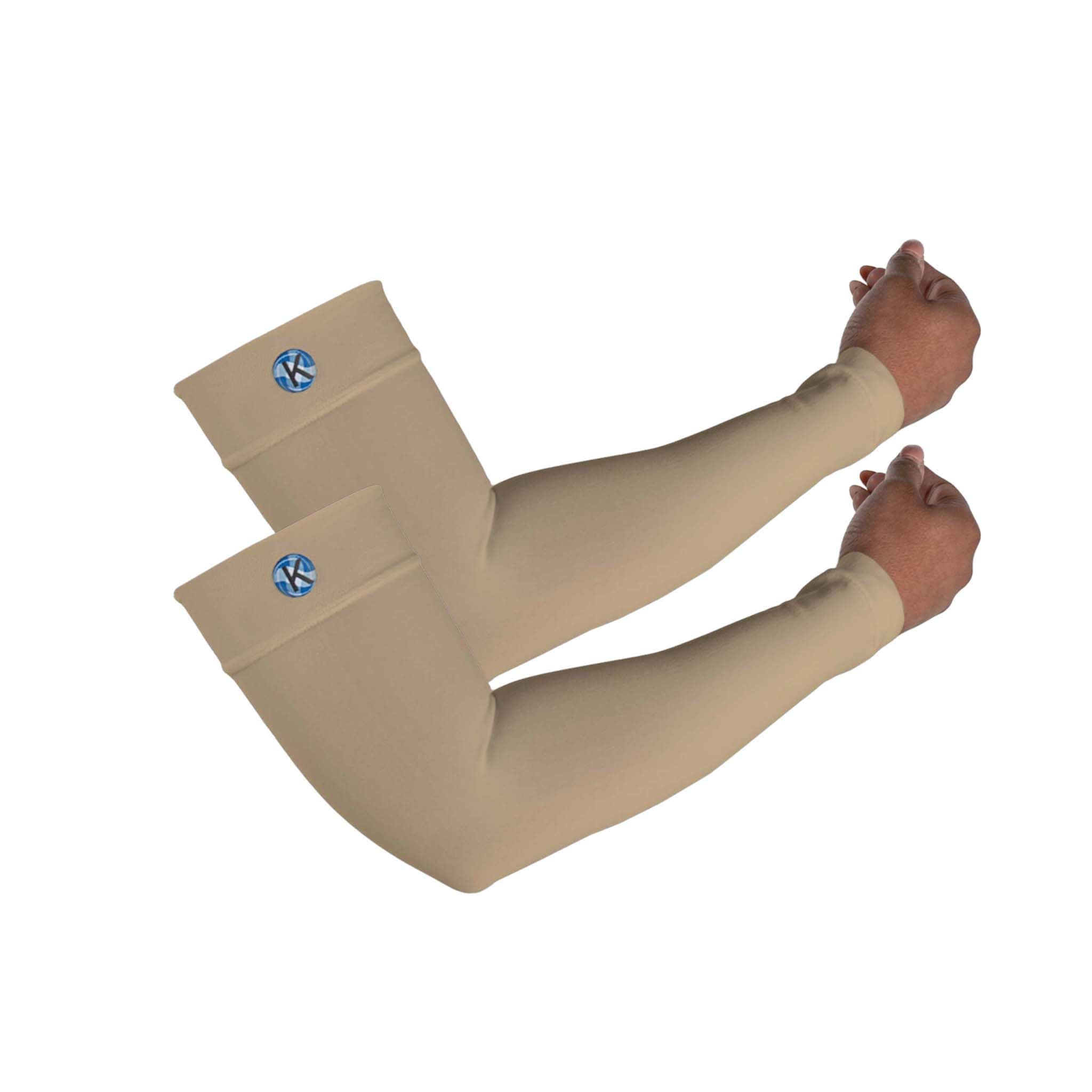 Kinship Comfort Brands® True Graduated Compression Arm Sleeves Therapeutic Support for Arm Muscles for Men & Women | Moisture Wicking, Fabric | UV Sun Screen | ONE Pair (Available in Sizes S,M,L,XL)