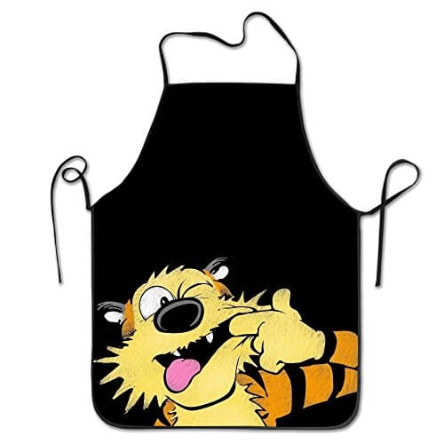 Calvin And Hobbes Tiger Apron With Black Border