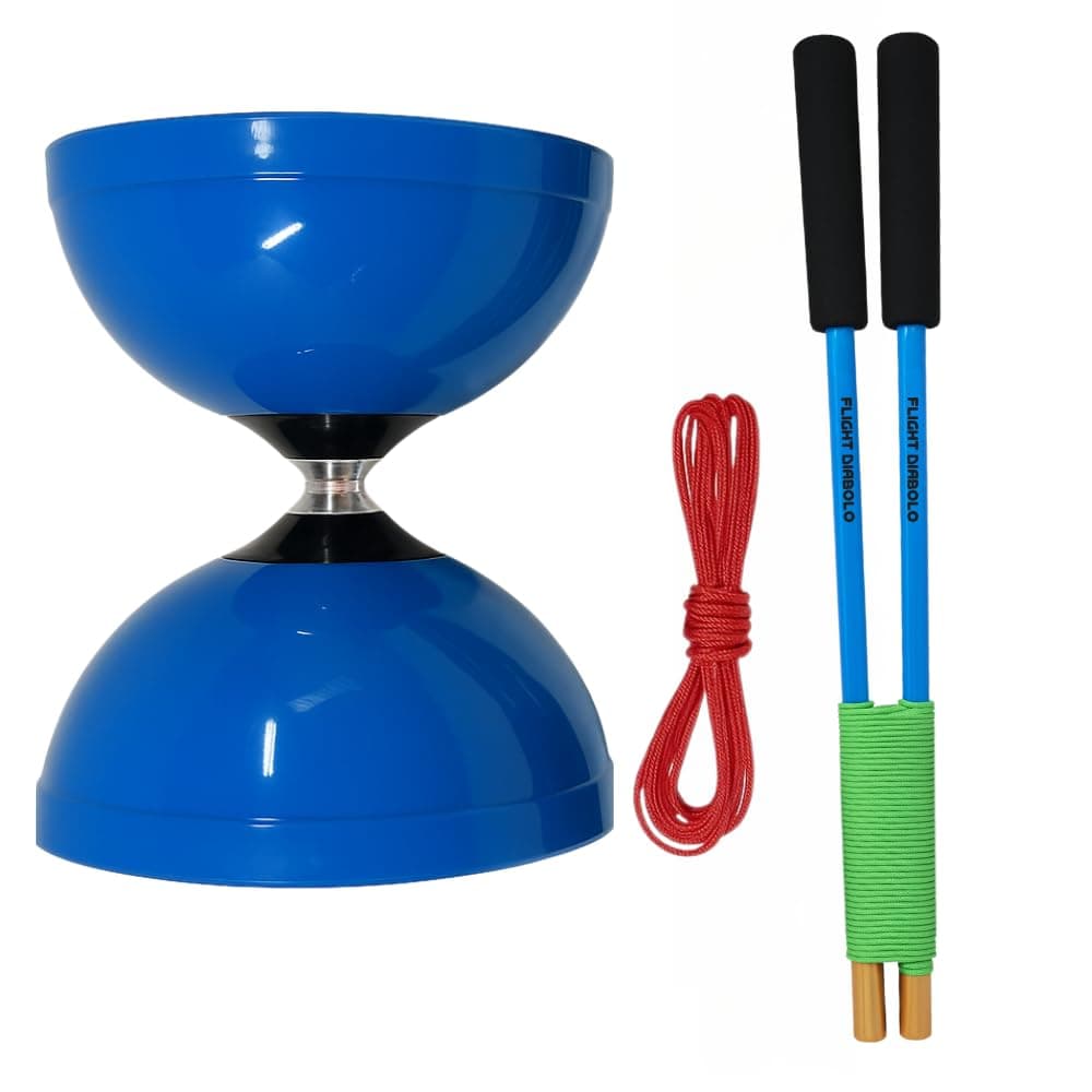Flight Pro Triple Bearing Medium 5" Chinese Yoyo Diabolo Toy with Carbon Sticks