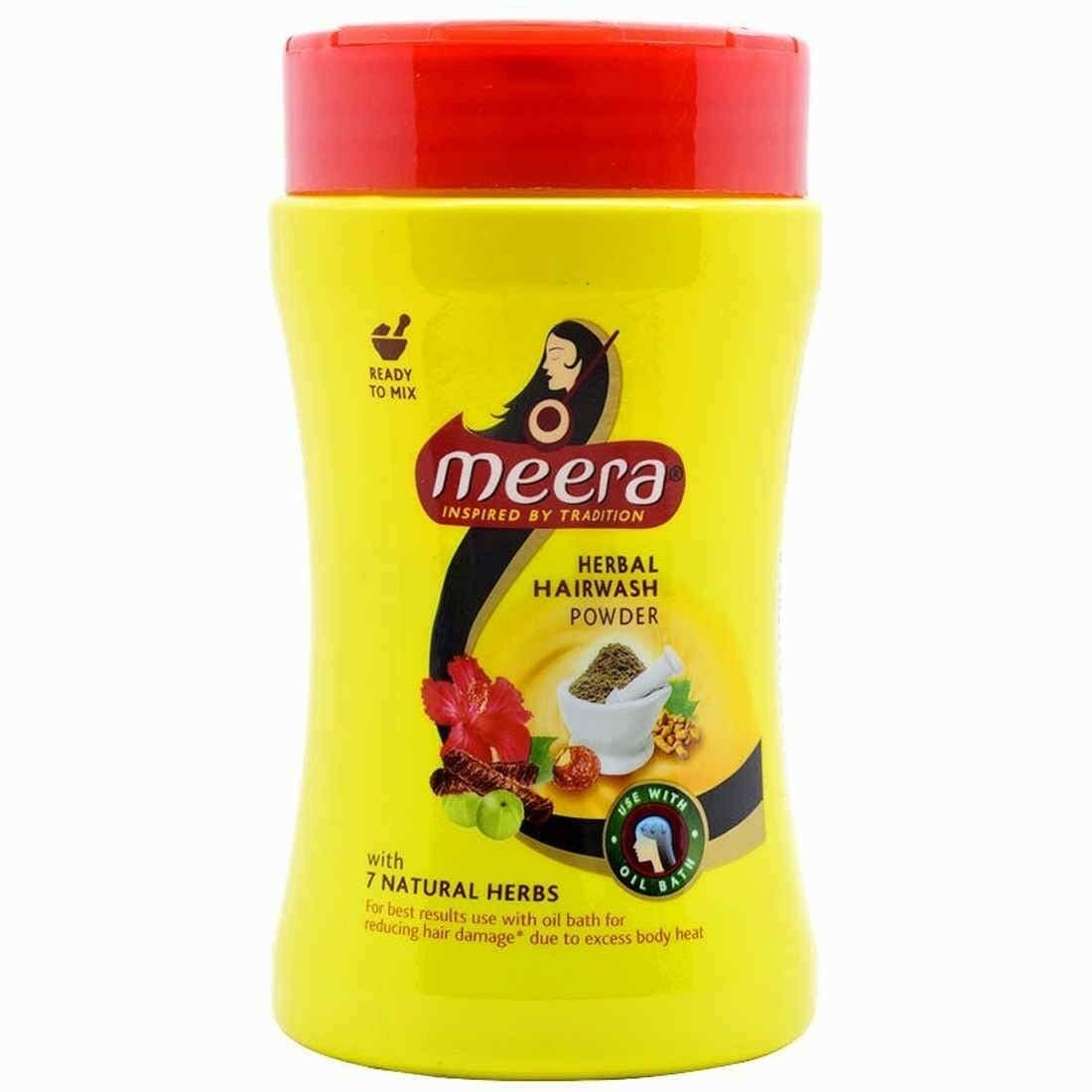 Meera Herbal Hairwash Powder (3.5 Oz) 2-Pack