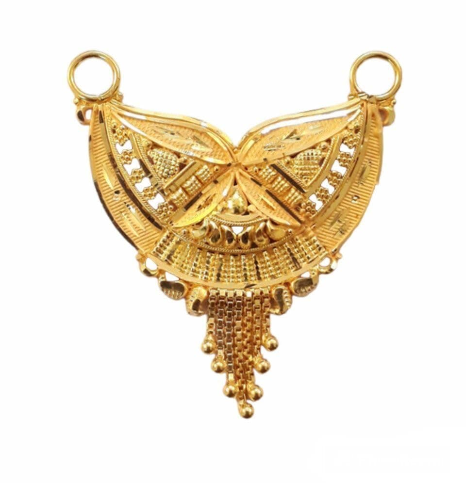 22K/18K Real Certified Fine Yellow Gold Gorgeous Mangalsutra Pendant