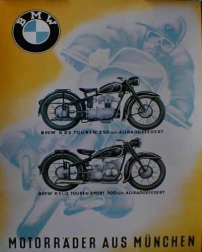 BMW Motorcycle Vintage Bike Poster