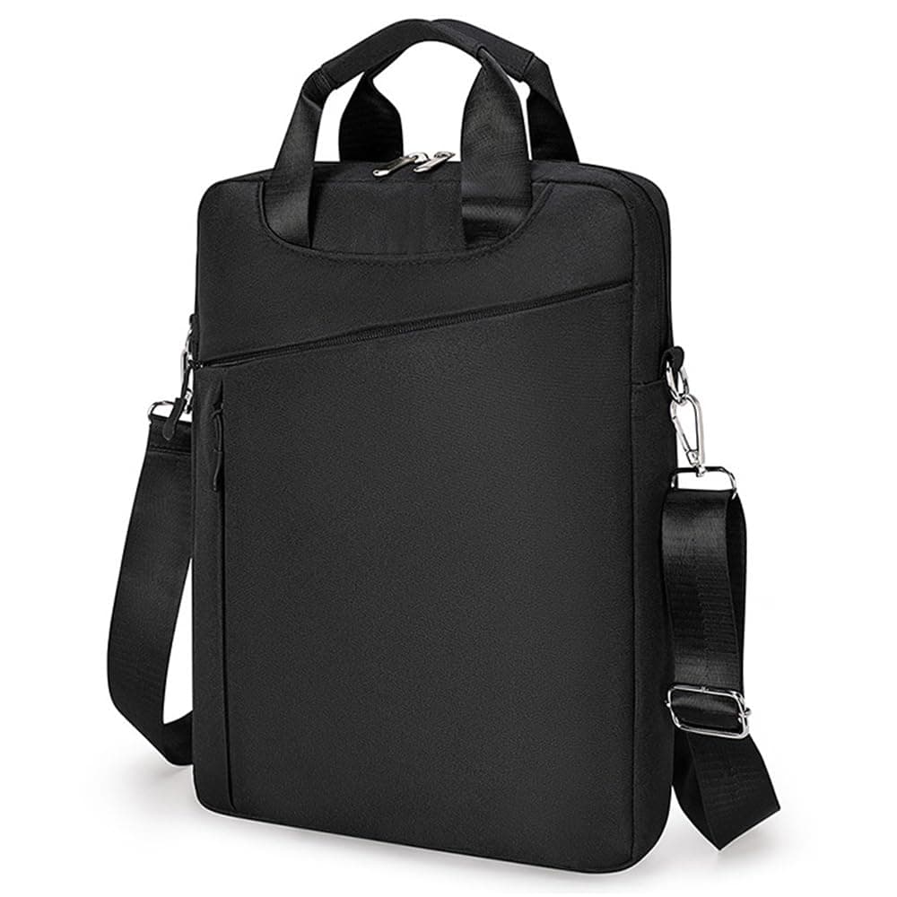 simcoo Laptop Bag Case 14.1 inch for Women Men, Laptop Sleeve 13.3 inch Computer Bag Briefcase with Shoulder for MacBook Pro 13.3, HP Pavilion, Lenovo Acer ASUS Samsung, Black