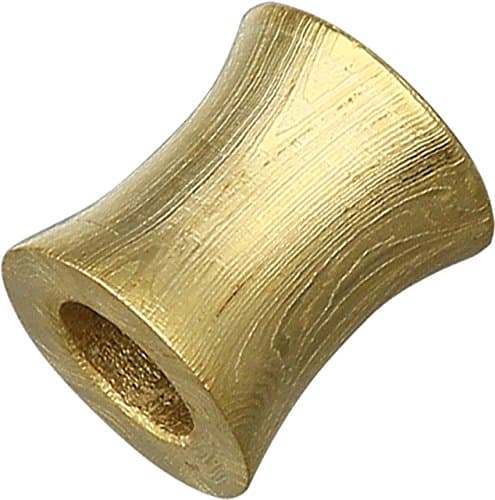 Grindworx Damascus Steel Bead, Concave Barrel, Gold DA04G