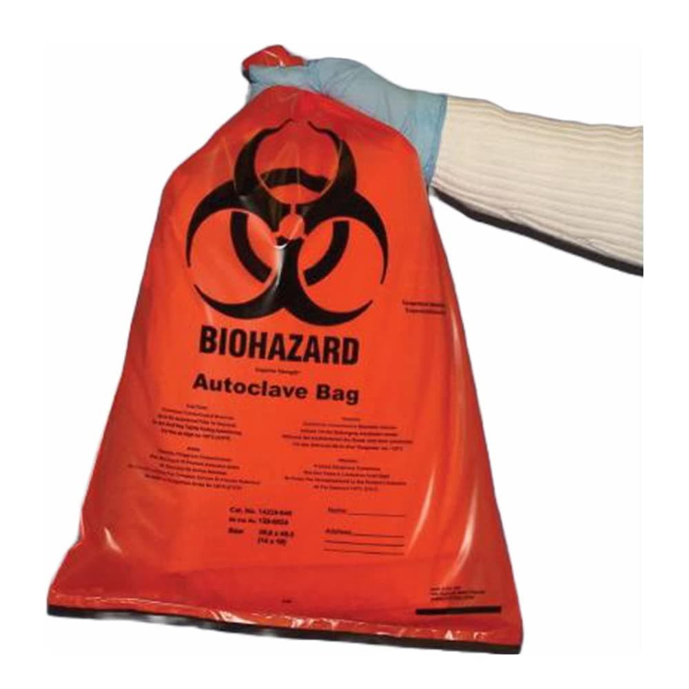 1112-1224 Autoclavable Biohazard Bags, Clear, 12 x 24" (30.5 x 61cm)