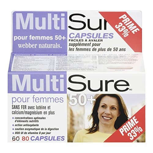 Webber Naturals MultiSure Easy Swallow Multivitamin Capsule for 50+ Women by Multisure