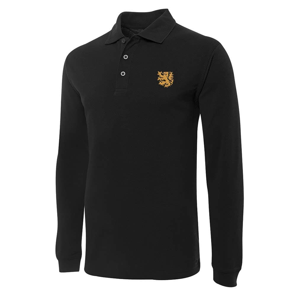 Polo for Netherlands Lion Embroidery Long Sleeve Polo Shirts Embroidered Men's Shirts