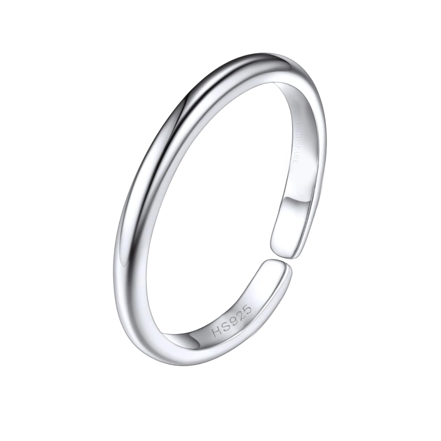 HighSpark Silver Toe Ring/Band Ring for Women | 92.5 Sterling Silver Adjustable Toe Rings | 1 Piece Only | Minimal & Elegant Designs