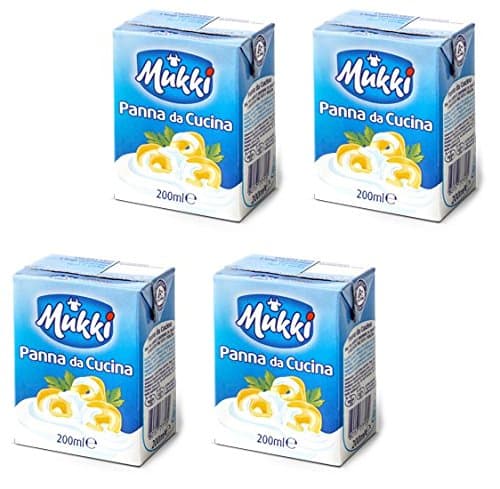 Mukki: Italian "Panna Da Cucina", UHT Long Life Cooking Cream 6.76 Fluid Ounce (200ml) Packages (Pack of 4) [ Italian Import ]