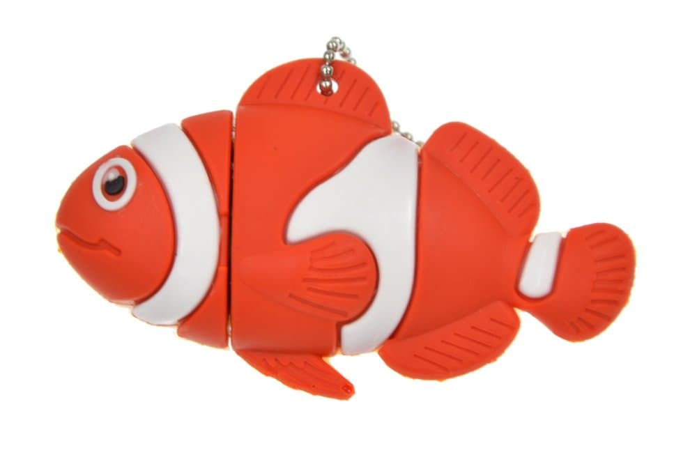 FEBNISCTE 8GB USB3.0 Flash Drive - Cute Animal Collection Red Fish Clownfish Keychain