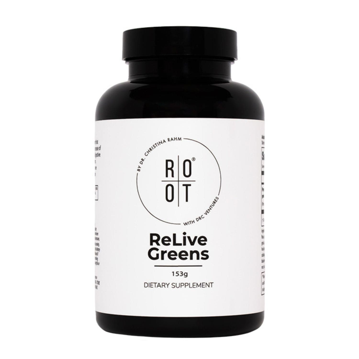 ROOT Relive Greens by Dr. Rahm's | Organic Superfood Powerhouse with Dark Leafy Greens, Fruits & Fibers - 153g