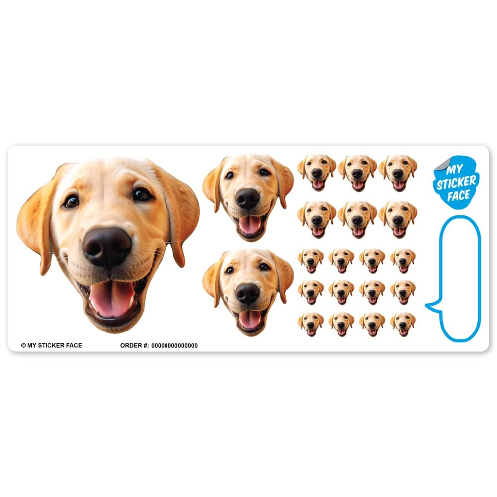 Custom Face Stickers, Photo Decals, Sampler Sheet - Pet Gift