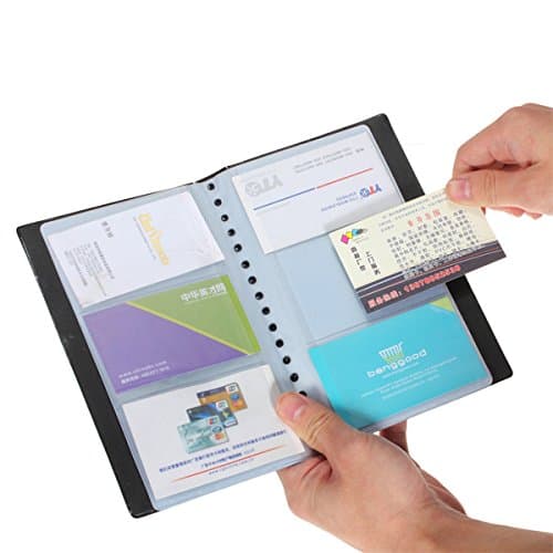 Business Card Holder PU Leather 240 Slots Business Name ID Professional Credit Card Holder Rack Book Case Organizer Name Card Book Holder Office Business Card Holder (240cell)