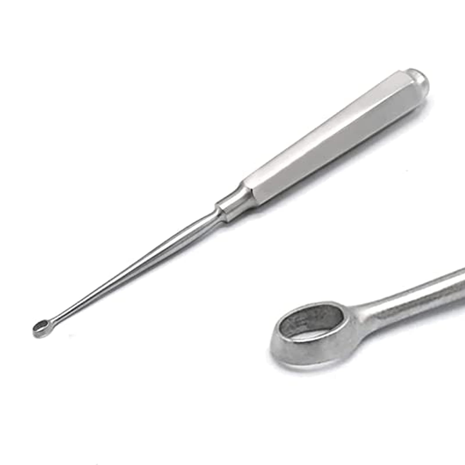 LAJA Imports Piffard Dermal Curettes 2mm Oval Shape Cup 6 1/4" Ent Instruments