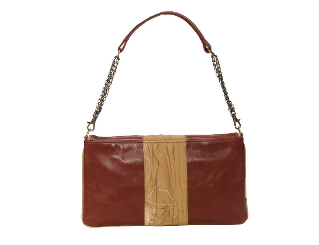 Mei Vintage - Upcycled Ashley Shoulder Bag (BROWN/TAN)