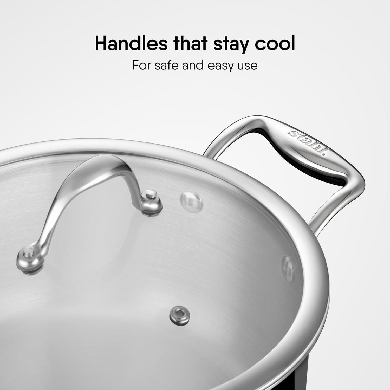 Stahl Artisan Triply Stainless Steel Sauce pot/Casserole with lid, Induction pot, Briyani Pot/Handi, 7.2 L, 28 cm