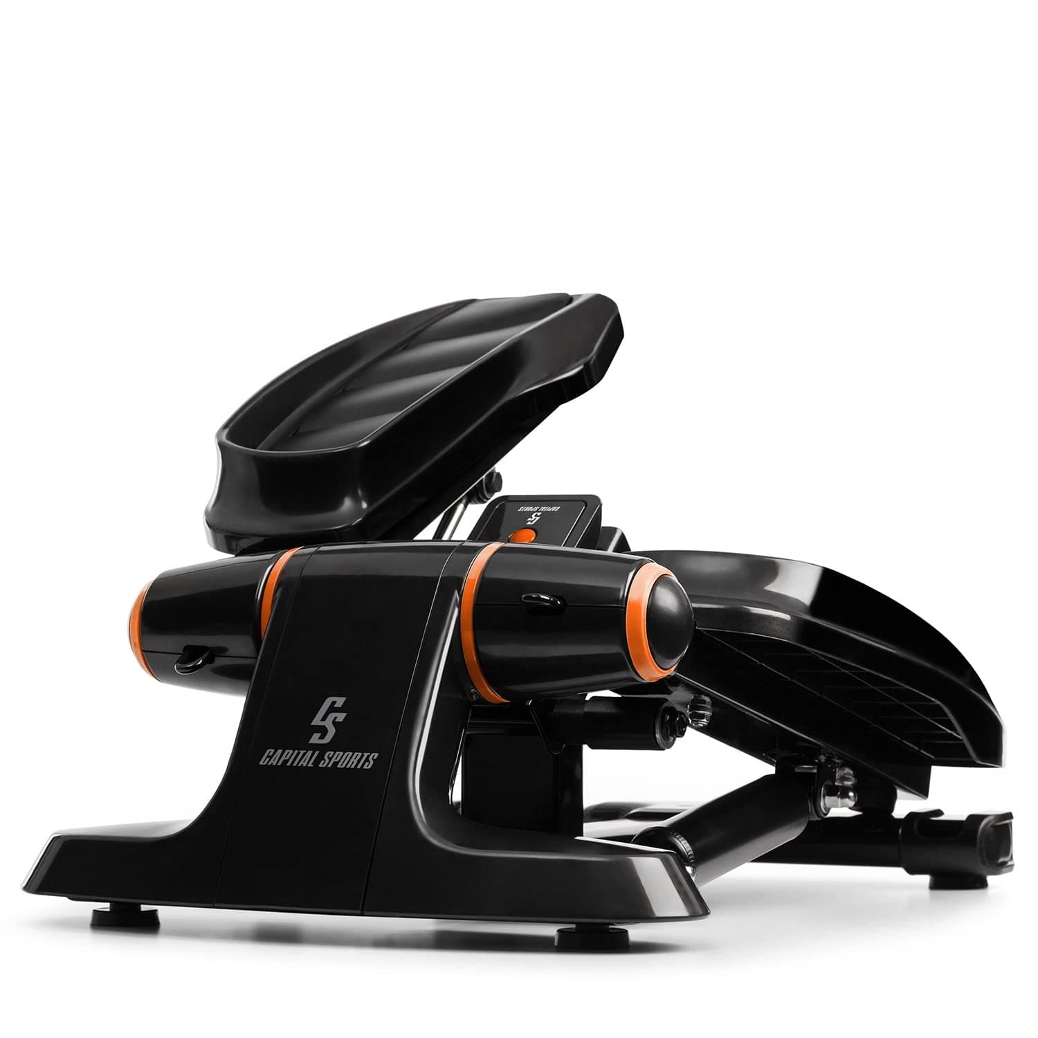 Capital Sports Galaxy Step - Mini Stepper, Maximum Load Capacity: 120 kg, Premium Treads, Multifunction Computer with LCD Display, incl. Power Ropes, Hydraulic Shock Absorbing System