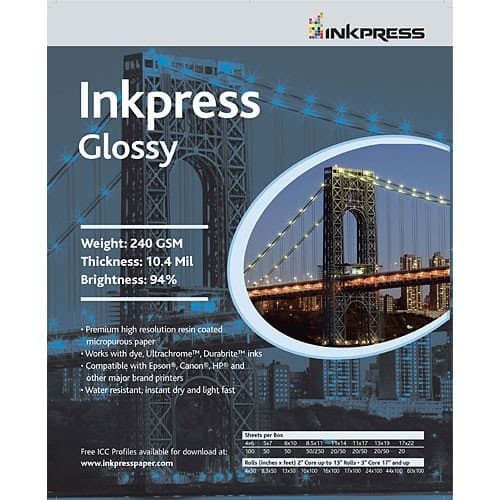 Inkjet Glossy Photo Paper 8.5"x11" 250 Sheets PCUG8511250